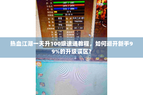 热血江湖一天升100级速通教程，如何避开新手99%的升级误区？