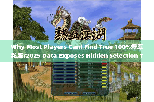 Why Most Players Cant Find True 100%爆率私服?2025 Data Exposes Hidden Selection Thresholds