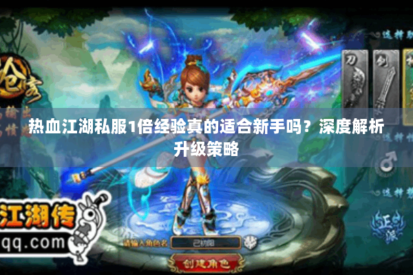 热血江湖私服1倍经验真的适合新手吗？深度解析升级策略