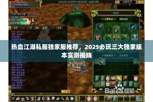 热血江湖私服独家服推荐，2025必玩三大独家版本实测揭晓