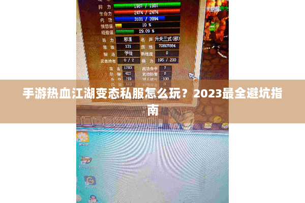 手游热血江湖变态私服怎么玩？2023最全避坑指南