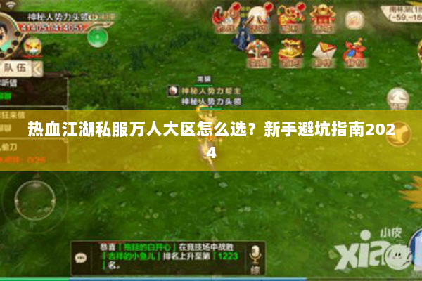 热血江湖私服万人大区怎么选？新手避坑指南2024