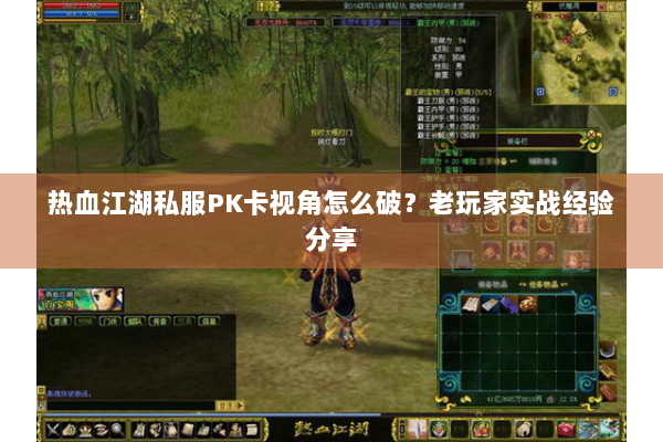 热血江湖私服PK卡视角怎么破？老玩家实战经验分享