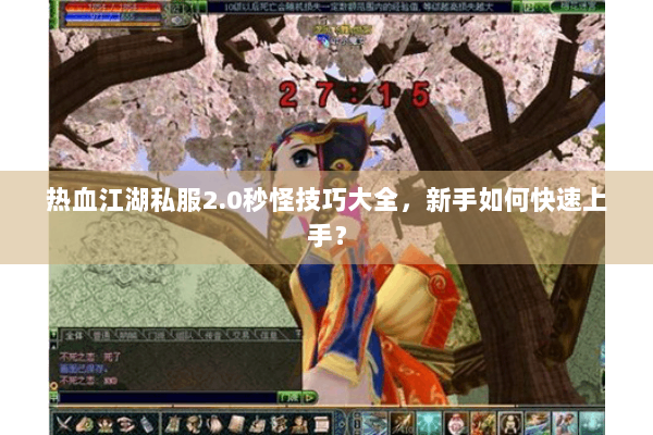 热血江湖私服2.0秒怪技巧大全，新手如何快速上手？