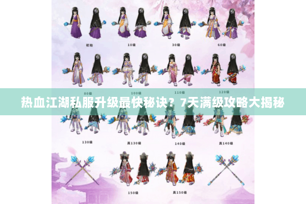 热血江湖私服升级最快秘诀？7天满级攻略大揭秘