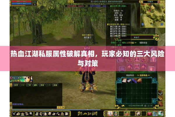 热血江湖私服属性破解真相，玩家必知的三大风险与对策