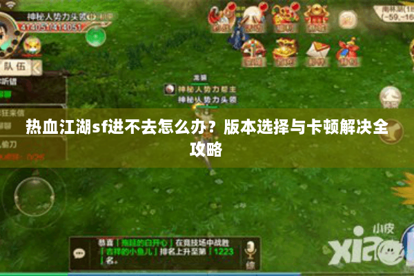 热血江湖sf进不去怎么办？版本选择与卡顿解决全攻略