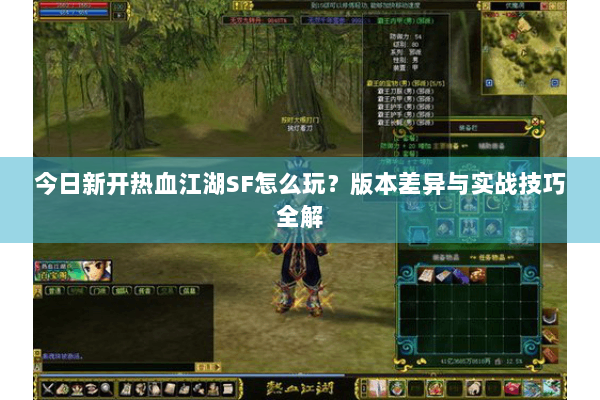 今日新开热血江湖SF怎么玩？版本差异与实战技巧全解