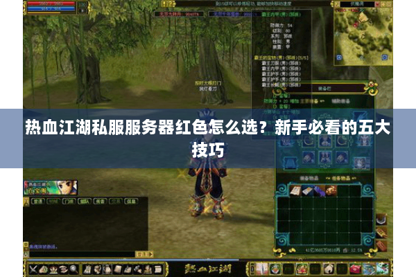 热血江湖私服服务器红色怎么选？新手必看的五大技巧