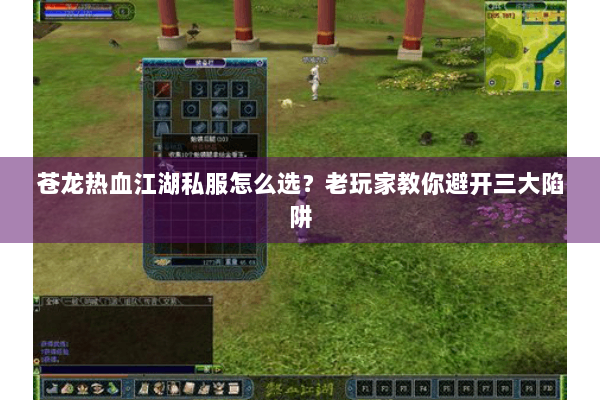 苍龙热血江湖私服怎么选？老玩家教你避开三大陷阱